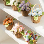 panier osier fleurs traditionnel marron clair décor intérieur maison fêtes anniversaires baby shower