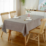 nappe table carreaux beige blanc imperméable polyestre extérieure intérieure rectangle action grâce