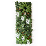 plantes artificielles feuilles vertes blanches bleues decoration murale exterieur naturelle accrochable