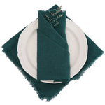 lot serviettes table coton rose franges ruban décorations mariage fête table rustique moderne
