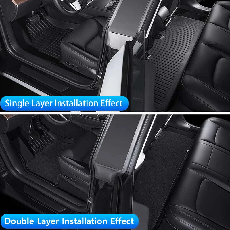 tapis sol voiture tesla model 2025 imperméable anti dérapant noir moderne