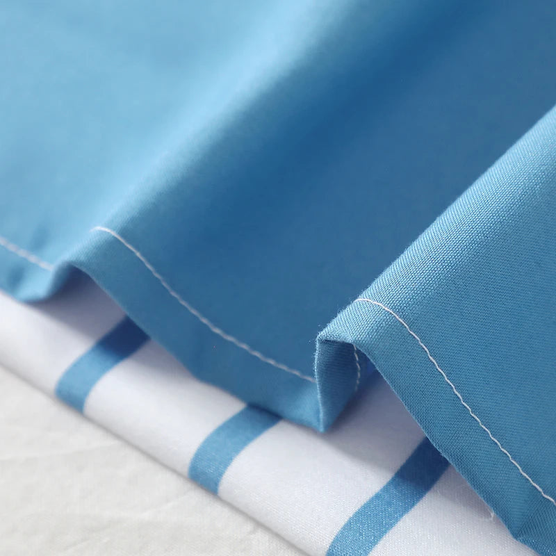 taies d'oreiller rayées bleu clair blanc modernes polyester 40x60 50x65 50x70 50x75 50x90cm