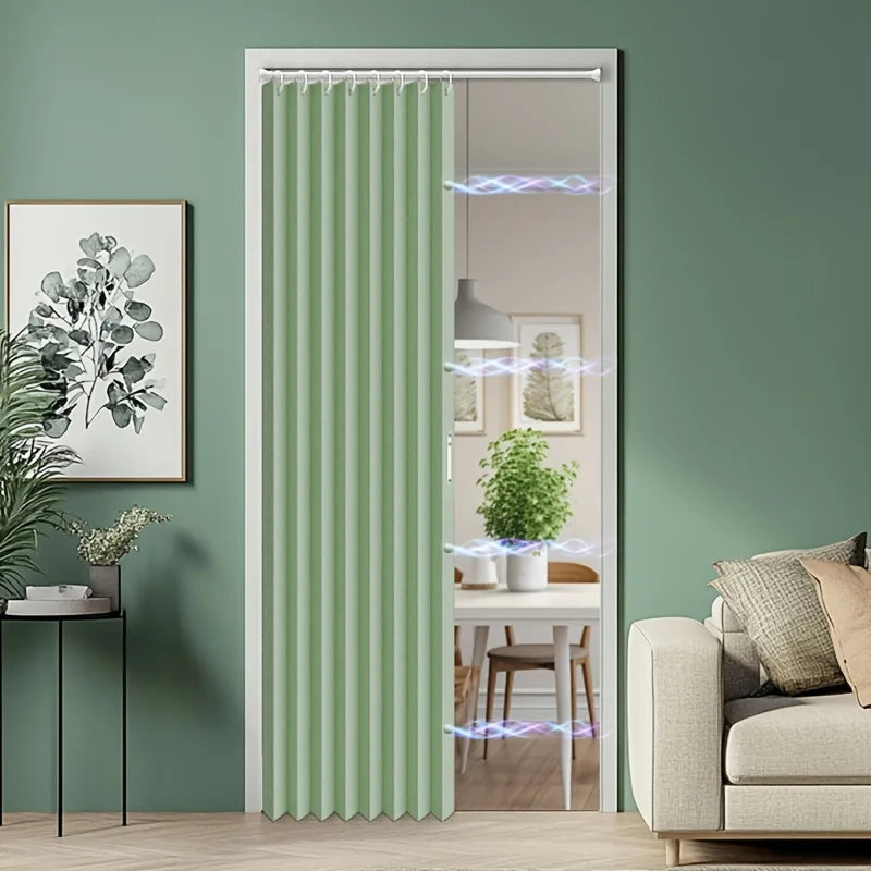 rideau porte plié moderne lin plissé vertical beige gris bleu rose 104x198cm