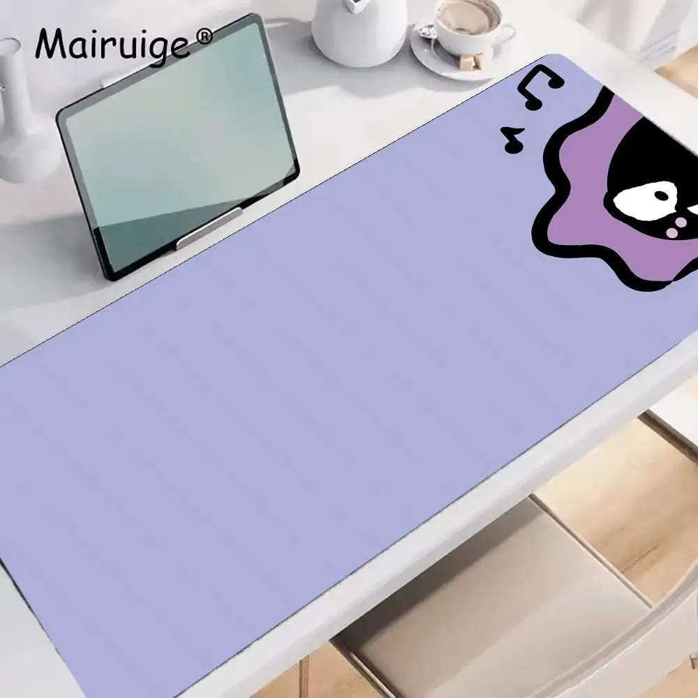 tapis souris violet dessin animé motifs musicaux moderne tapis gamer accessoire travail grande taille