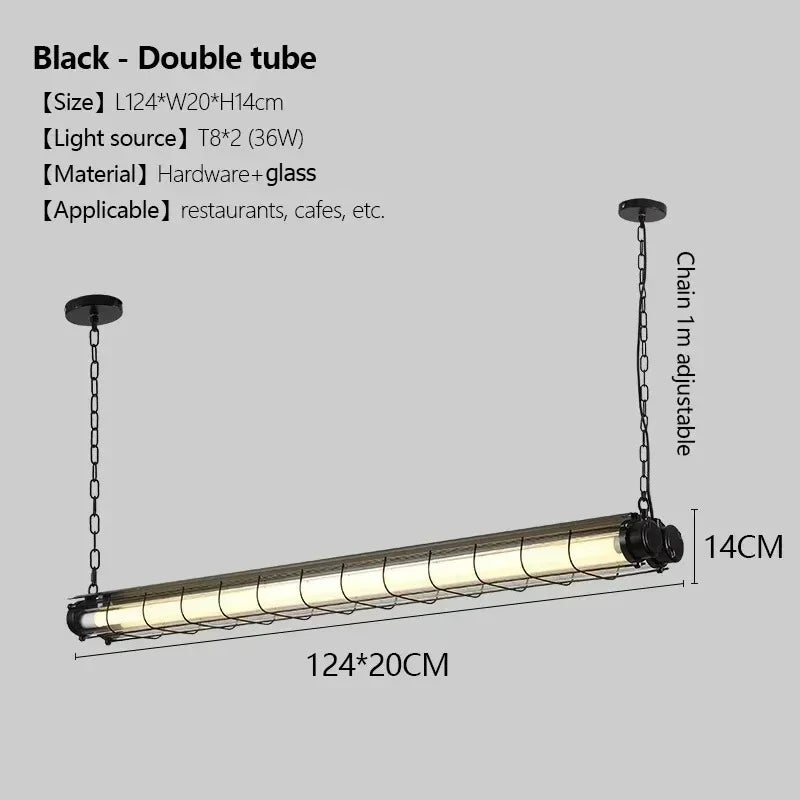 lampe suspendue moderne or noir rayures horizontales chaînes salon chambre