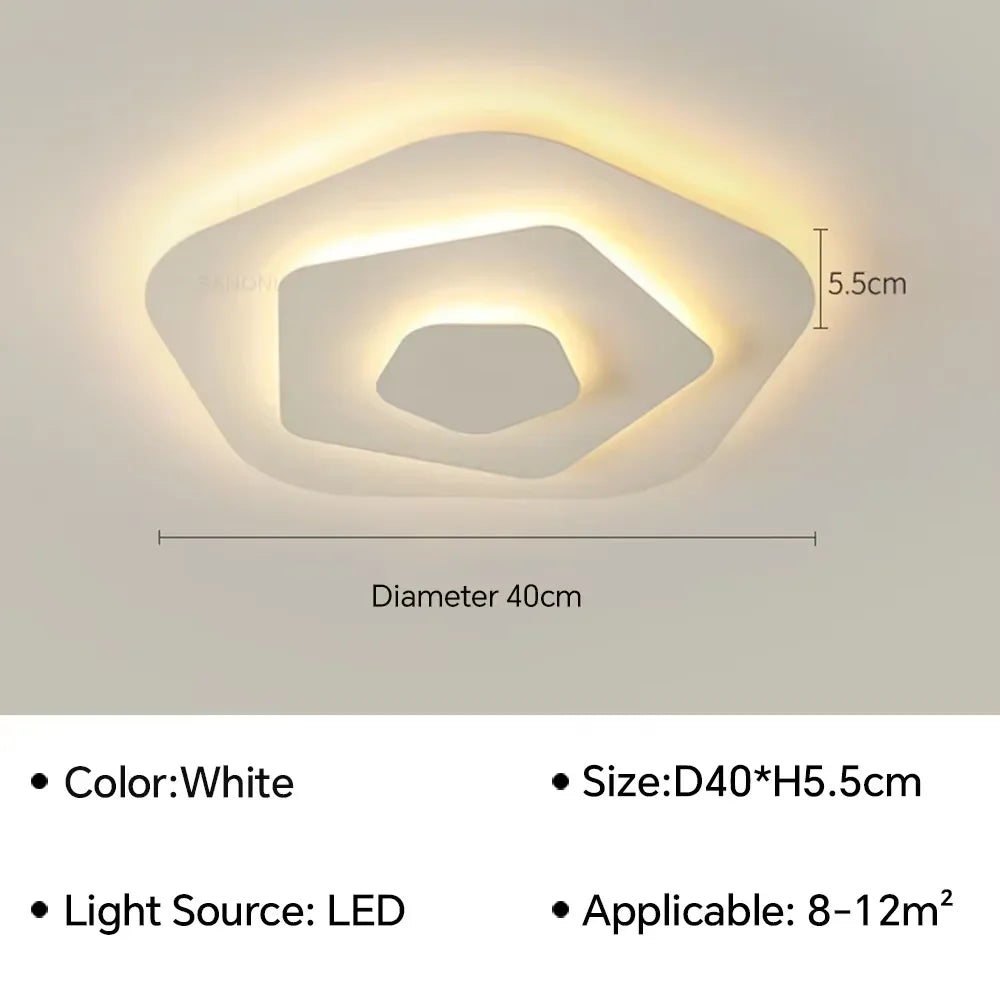plafonnier led ultra mince spirale moderne nordique lumière blanc salon chambre