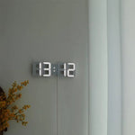 horloge digitale led carrée table moderne minimaliste blanc gris lumière