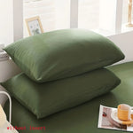 taies d'oreiller uni vert olive moderne 100% polyester standard taillesiauxcoussins sansinsert