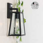 lampe murale moderne noire transparente capteur mouvement ampoule led fixée murentrée chambre coucher
