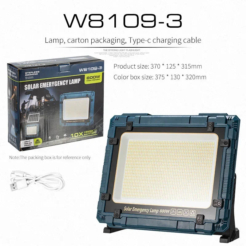 lampe solaire d'urgence bleu noir moderne grille led panneaux solaires camping auto ip65 abs