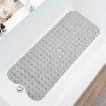 tapis bain antidérapant noir texturé surface ventouses 40x101cm moderne salle bain