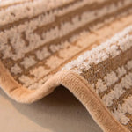 housse canapé extensible chenille jacquard rayures horizontales moderne salon gris beige