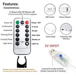 rideau lumineux led blanc doré moderne transparent télécommande usb adaptable noël ramadan nouvel an