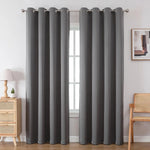 rideau moderne gris uni opacité 100% polyester fenêtre plate salon 132x160cm 1pc