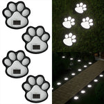 lampes solaires led patte animale exterieur decoration jardin noir blanc orangé