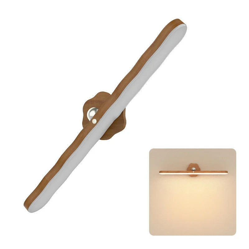 lampe poser bois naturel blanc aimant intégré bouton tactile moderne minimaliste led warm white