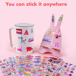 sticker 3d multicolore animaux chiffres véhicules adhésif scrapbooking artisanat enseignement récompense élèves activités
