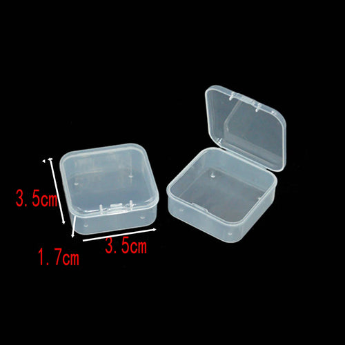 boîtes rangement transparentes réutilisables bijoux pendentifs clips modernes pliables respectueux environnement