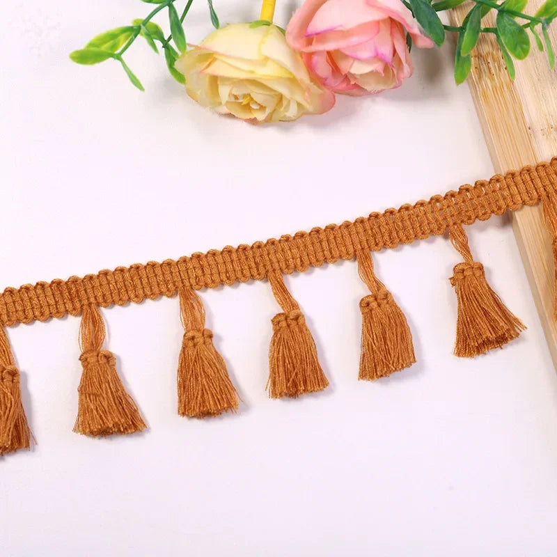 rubans pompons violet rouge jaune orange bleu rose boho artisanal 10 mètres