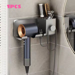 séchoir cheveux support mural gris moderne brosse rasoir crème cordon
