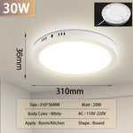 Lampe led blanc moderne ultra fine rond carré 30w 20w 15w 10w
