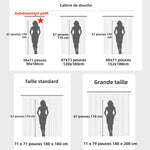 rideau douche blanc uni moderne aimants lestés opacité toilettes 120x180cm 154x180cm 180x180cm 180x200cm respectueux
