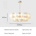 suspension lumineuse moderne pendentif blanc rayures fines opacité 120cm d100cm d80cm d60cm lumière froide