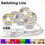 plaque led circulaire blanc interrupteur usb câble alimentation réglage intensité moderne led intégrées