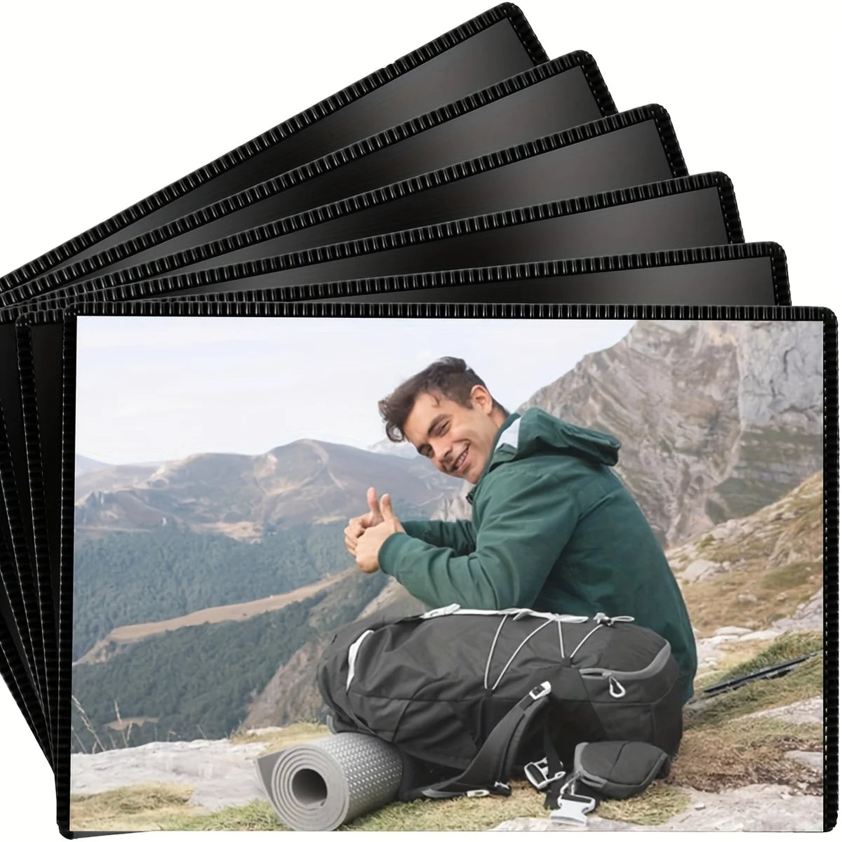 porte photo aimanté noir versatile fenetre double face adhésif moderne utilitaire 15cm 10cm 6inch
