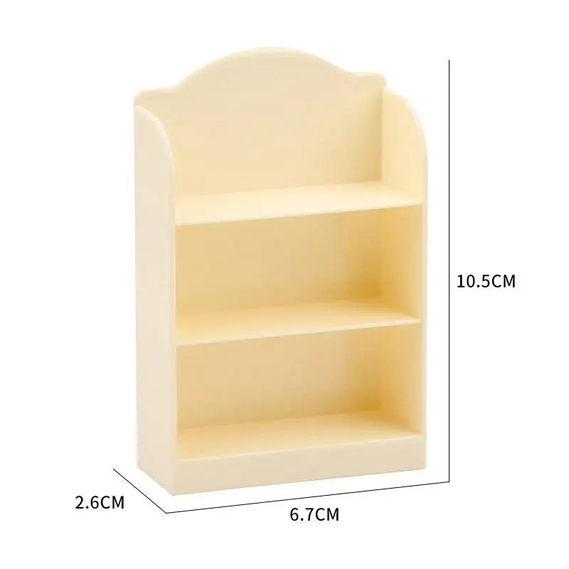 étagère miniature blanche rose beige pâtisseries motifs modernes plastique rangement maison poupée