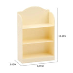étagère miniature blanche rose beige pâtisseries motifs modernes plastique rangement maison poupée