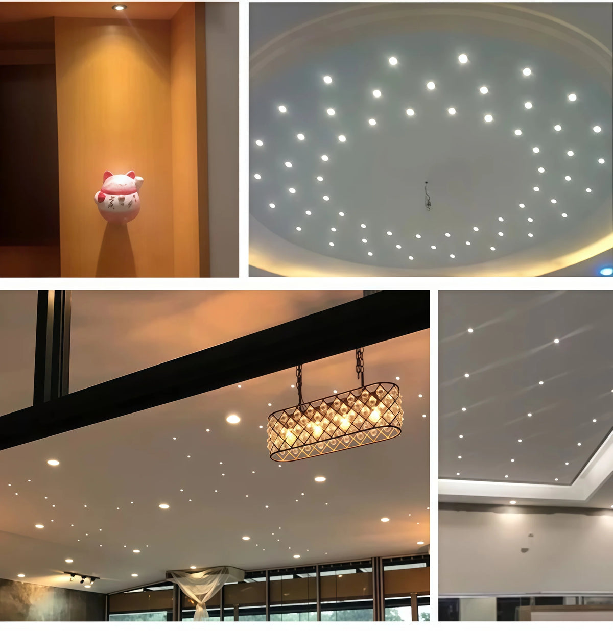 spot led intérieur moderne 1w noir blanc argent 20mm 12v 265v led driver