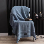 serviettes bain coton gris blanc bleu modernes élégantes absorption durable machine toilette simple