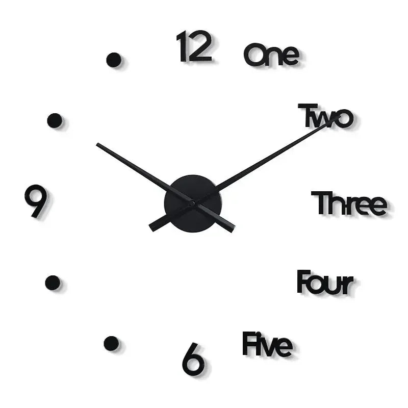 horloge murale moderne minimaliste quartz marron noir doré aiguille simple face unique