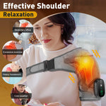 masseur électrique dos épaules vibration ceinture ajustable batterie affichage numérique contrôle température vitesse gris