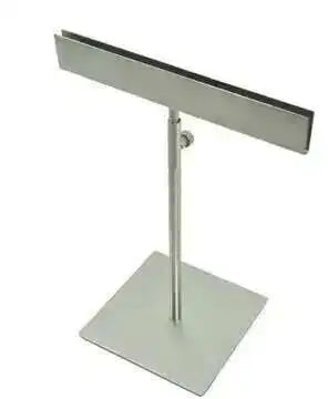 support publicitaire moderne inclinable vis fixe noir blanc or argent matériaux métal rectangle