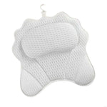 coussin bain blanc gris tissu petits points moderne crochet doux