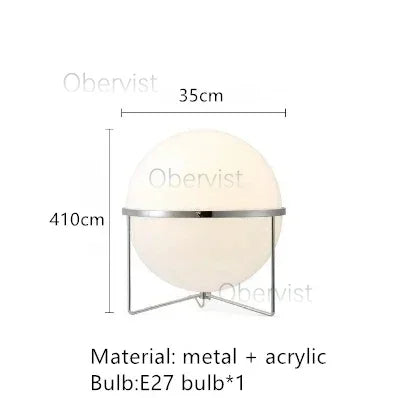 lampe sol moderne métal chromé boule acrylique blanche lumière led salon décoration intérieure