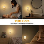 lampe nuit sensorielle mouvement blanc moderne adhésif luminosité réglable auto constante chambre couloir