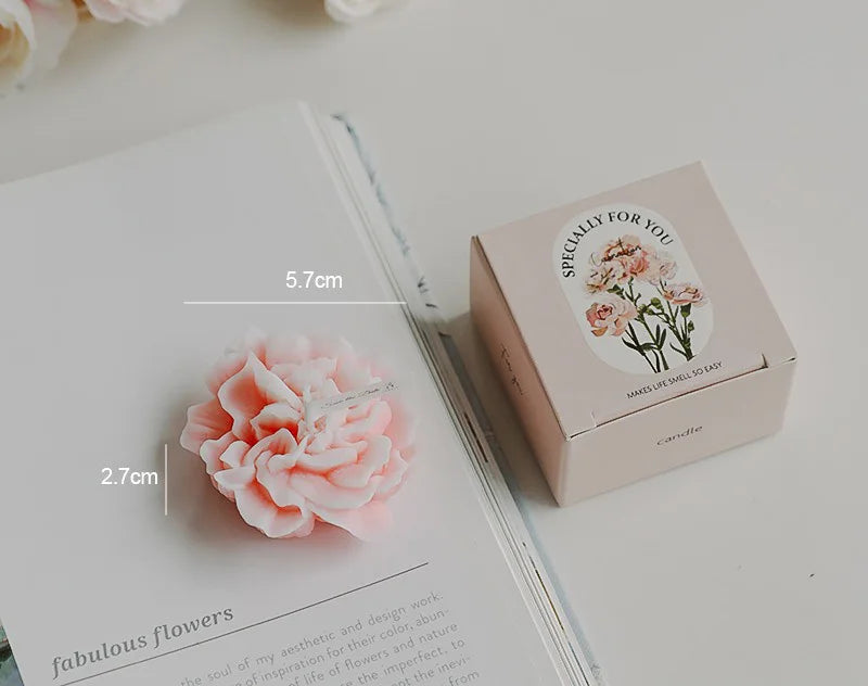 bougies parfumées fleur cire soja aromathérapie rose bleu vert élégantes decoration maison