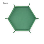 plateau jeu pliable moderne velours doux dés clips métalliques marron bleu marine rouge vert