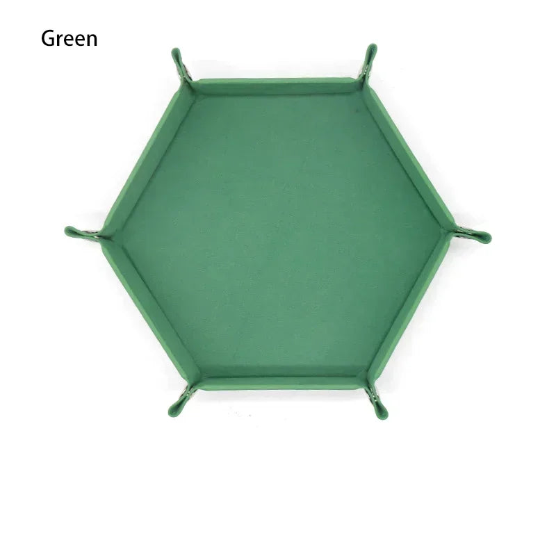 plateau jeu pliable moderne velours doux dés clips métalliques marron bleu marine rouge vert
