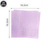 serviettes papier colorées anniversaire enfants fêtes simple bleu rose rouge noir vert jaune violet