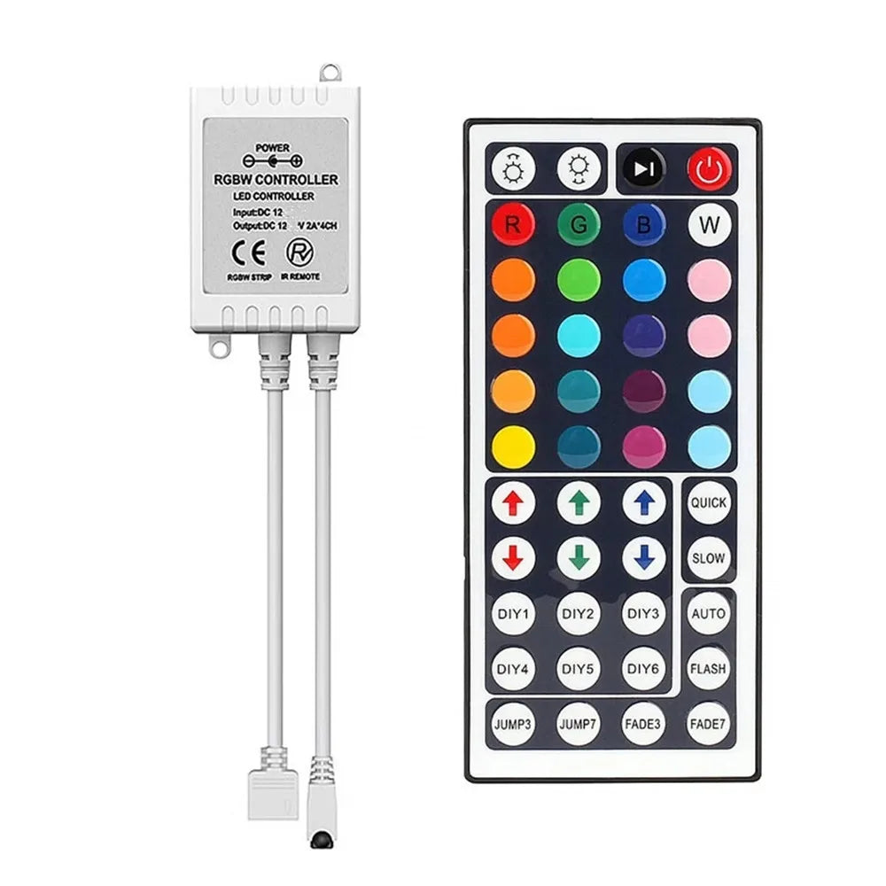 contrôleur led rgbw télécommande câble connexion bande led rvb blanc moderne 12v 72w ir