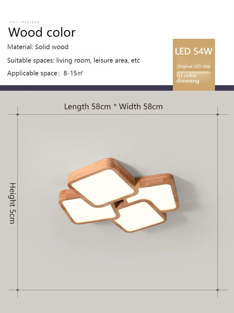 luminaire bois clair géométrique minimaliste éclairage salon moderne blanc