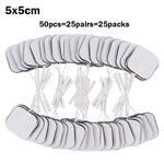 électrodes électrostimulation adhésives blanches 20 pièces thérapie micro perforées rechargeables