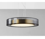 lampe suspendue moderne or noir blanc lisse brillante salon chambrehôtel