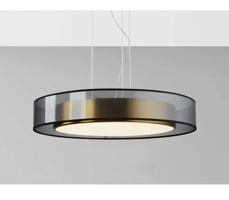 lampe suspendue moderne or noir blanc lisse brillante salon chambrehôtel