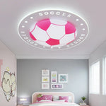plafonniers football moderne led acrylique hexagones noirs blancs opaques chambre salon