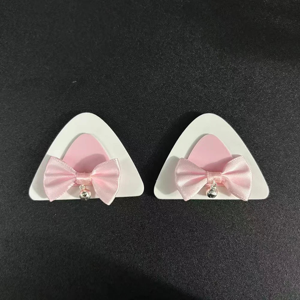 oreilles chat blanc rose oreilles adhésives mignon noël saint valentin mariage halloween pâques anniversaire